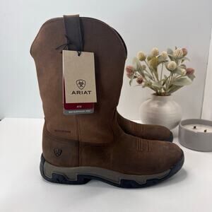 Ariat Terrain Waterproof Leather Hiking Boot Lace Up Dark Coffee Men 12D